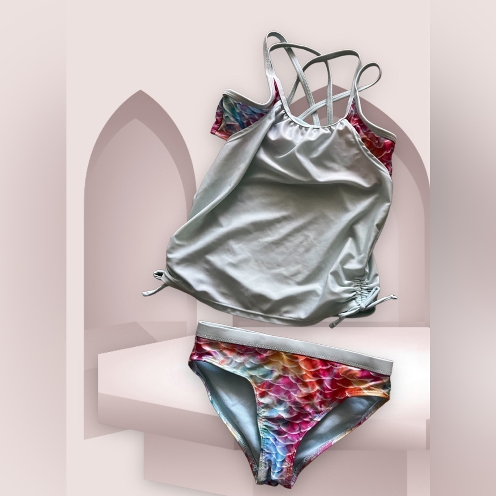 Mermaid Theme 2 piece Swimsuit Wonder Nation, Girls, 2 Piece, 7-8 Summer Pools